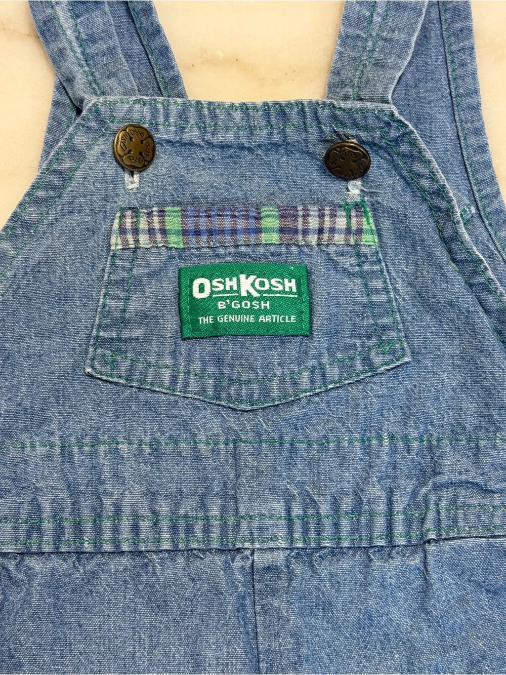 Vintage Oshkosh baby short overalls 100% Cotton